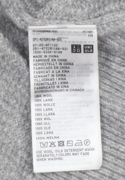 Comptoir des Cotonniers Women Grey Wool Crew Neck Jumper M