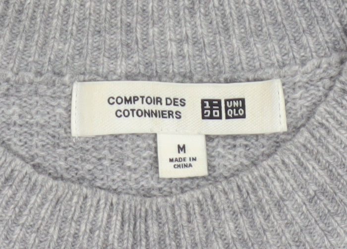 Comptoir des Cotonniers Women Grey Wool Crew Neck Jumper M