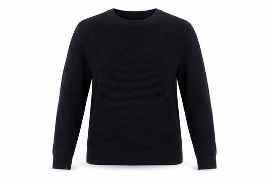 Joules Women’s Black XS Cotton Crew Neck Tight-Knit Pullover Jumper