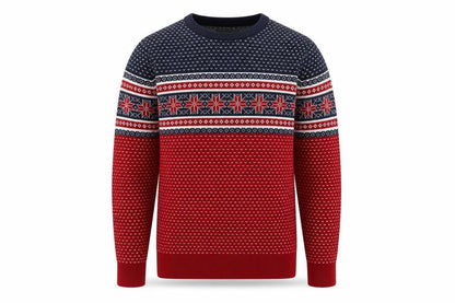 Denver Hayes Men’s Red L Fair Isle Christmas Crew Neck Pullover Jumper