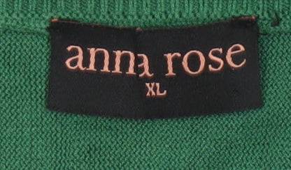 Anna Rose Women’s Multicoloured XL Geometric Glitter Knit Jumper