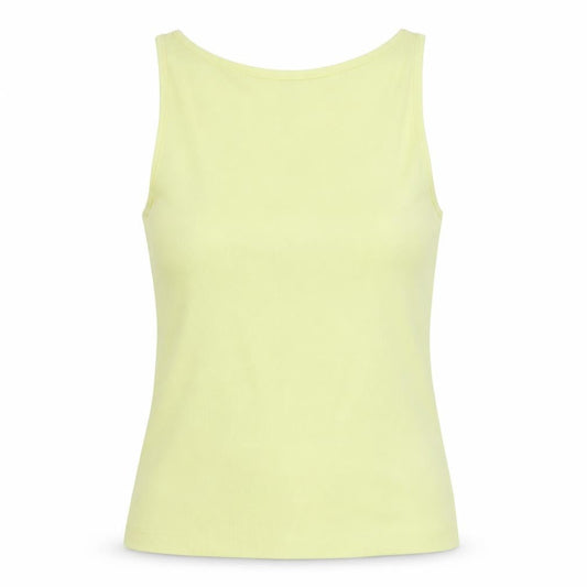 Marks & Spencer Women Yellow M Slim Fit Scoop Neck Lightweight Knit Tank Top