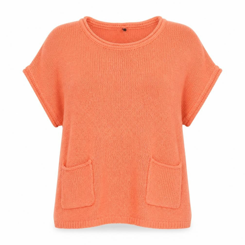 Intuition Women Orange Size 16 Knit Tunic Jumper Pockets