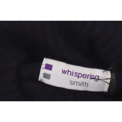 Whispering Smith Men’s Black XL Roll Neck Striped Knit Jumper