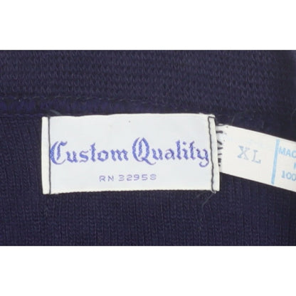 Custom Quality Men's Blue XL V-Neck Knit Pullover Sweater Vest