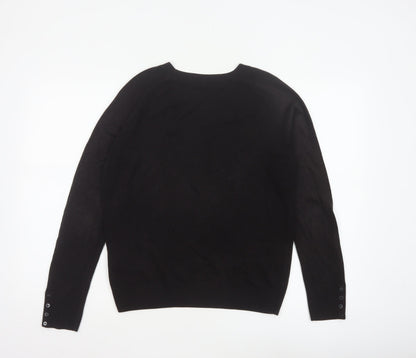 Marks & Spencer Women’s Black Size 10 Crew Neck Raglan Jumper