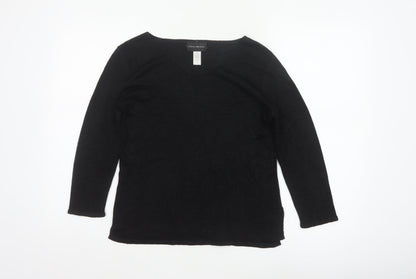 Sarah Arizona Women’s Black Size S V-Neck Knit Tunic Jumper Pockets