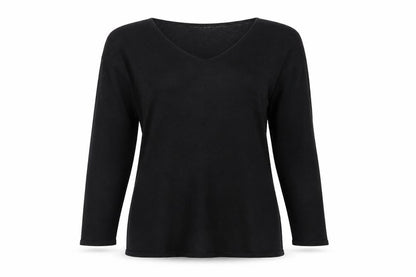 Sarah Arizona Women’s Black Size S V-Neck Knit Tunic Jumper Pockets