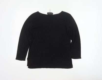 Sarah Arizona Women’s Black Size S V-Neck Knit Tunic Jumper Pockets
