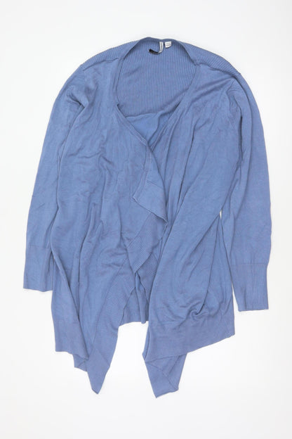 Capsule Women Blue Size 26 Open Waterfall Cardigan Long Sleeve Knit