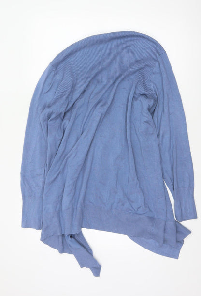 Capsule Women Blue Size 26 Open Waterfall Cardigan Long Sleeve Knit