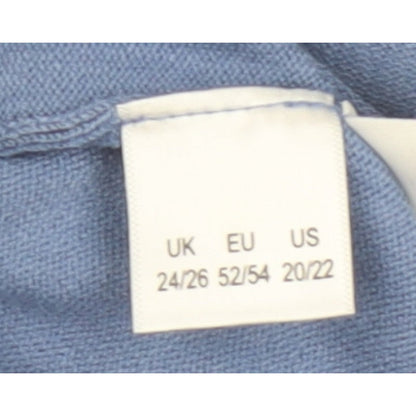 Capsule Women Blue Size 26 Open Waterfall Cardigan Long Sleeve Knit