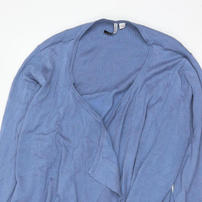 Capsule Women Blue Size 26 Open Waterfall Cardigan Long Sleeve Knit