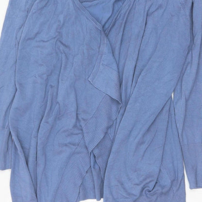 Capsule Women Blue Size 26 Open Waterfall Cardigan Long Sleeve Knit