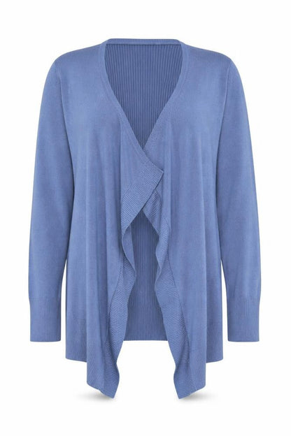 Capsule Women Blue Size 26 Open Waterfall Cardigan Long Sleeve Knit