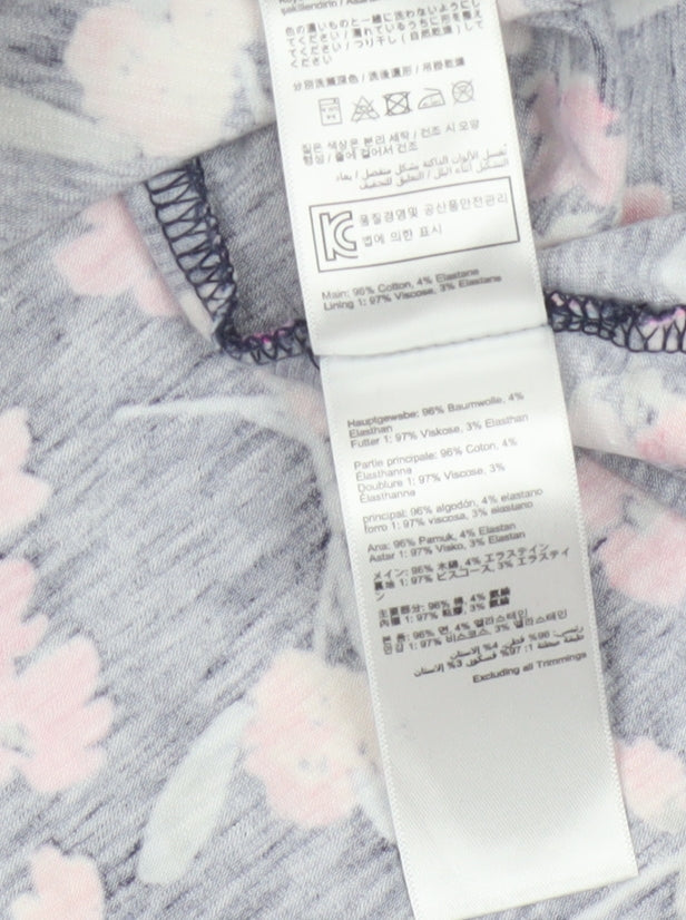 Joules Women’s Blue Floral Fit & Flare Knee Length Dress UK 12
