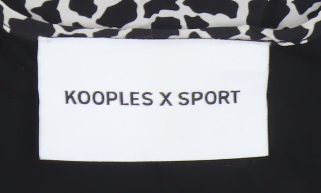 The Kooples Women Black & White XS Fit & Flare Animal Print Dress