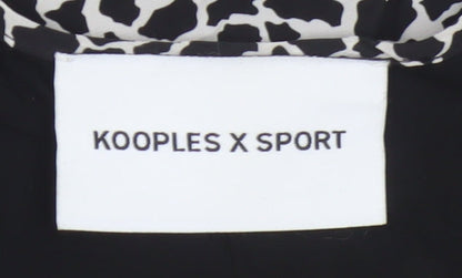 The Kooples Women Black & White XS Fit & Flare Animal Print Dress