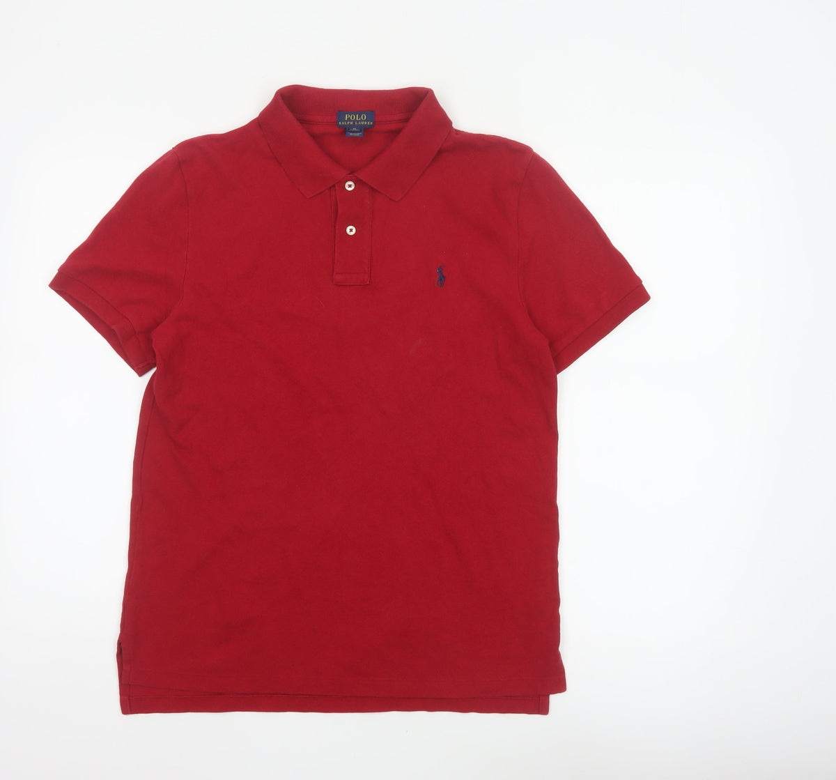 Additional front view of Polo Ralph Lauren Teens Red XL Classic Cotton Logo Polo Shirt