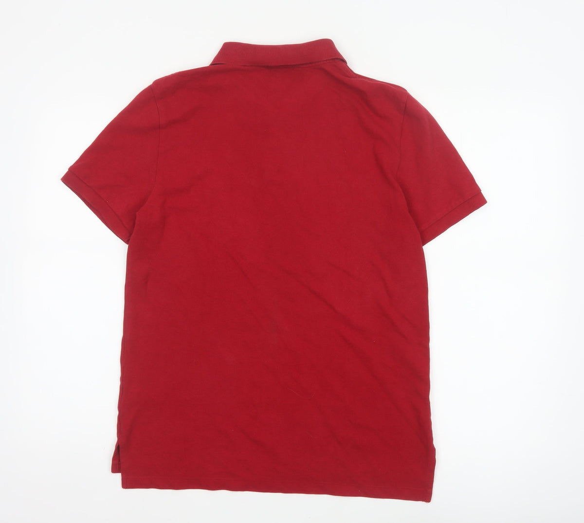 Close-up detail of Polo Ralph Lauren Teens Red XL Classic Cotton Logo Polo Shirt