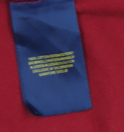 Brand and care label for Polo Ralph Lauren Teens Red XL Classic Cotton Logo Polo Shirt