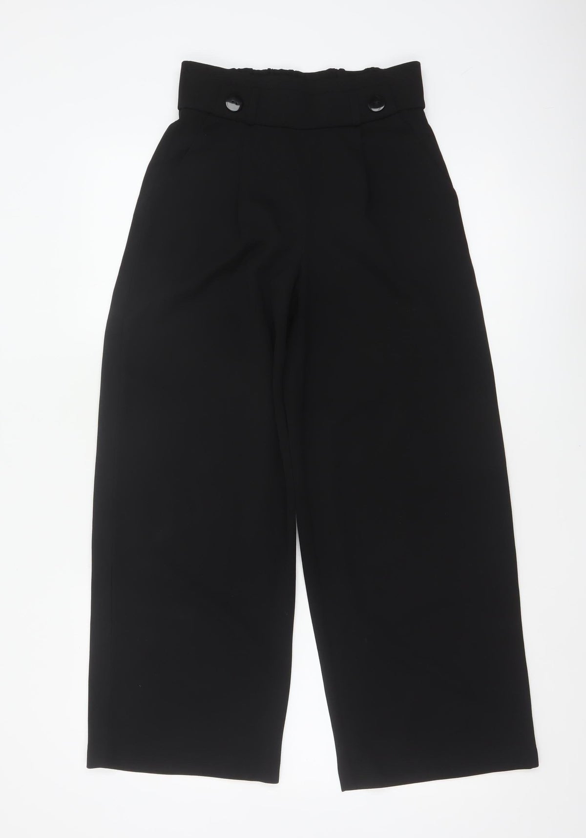 JDY Women’s Black S/30 High Rise Wide-Leg Dress Trousers