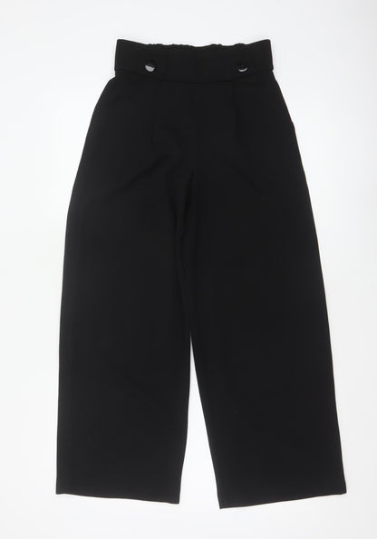 JDY Women’s Black S/30 High Rise Wide-Leg Dress Trousers