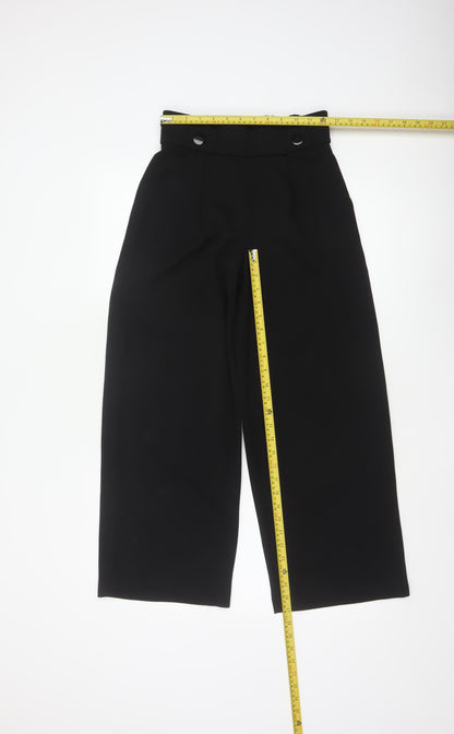 JDY Women’s Black S/30 High Rise Wide-Leg Dress Trousers