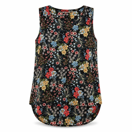 ONLY Women’s Black Floral Sleeveless Blouse UK 10 Lightweight