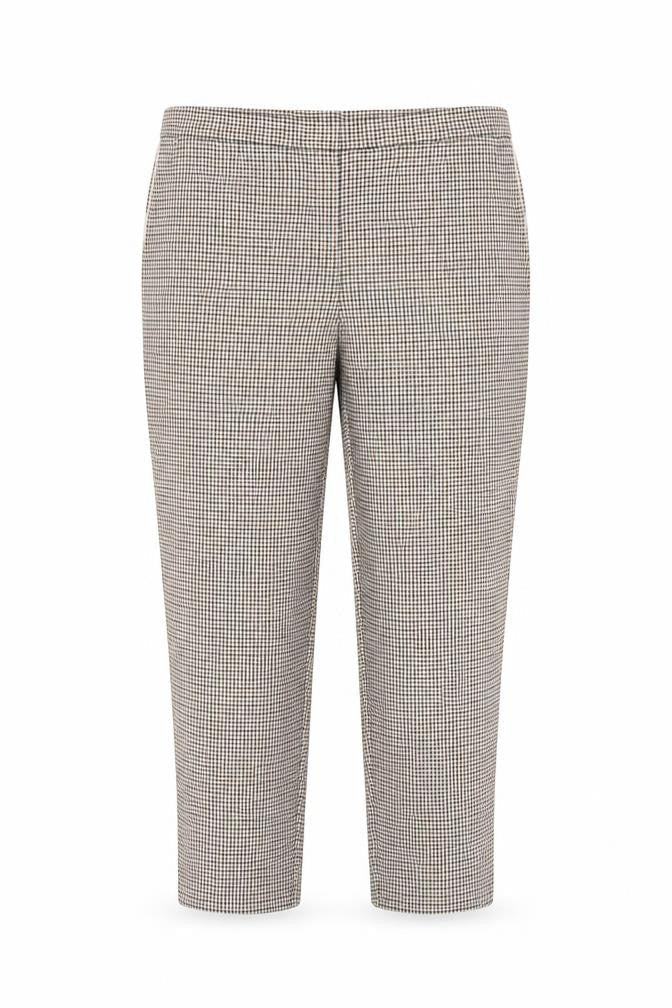 Front view of ASOS Women’s Multicoloured Check Tapered Smart Trousers UK 16