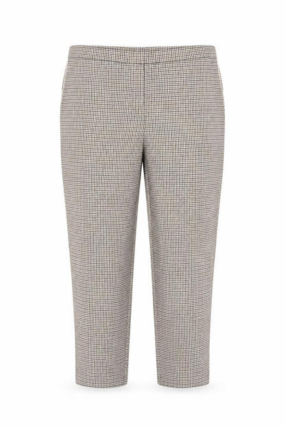 Front view of ASOS Women’s Multicoloured Check Tapered Smart Trousers UK 16