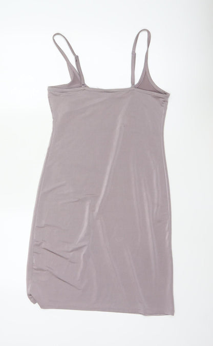 Karen Millen Women Grey UK 12 Bodycon Knee Length Strappy Dress