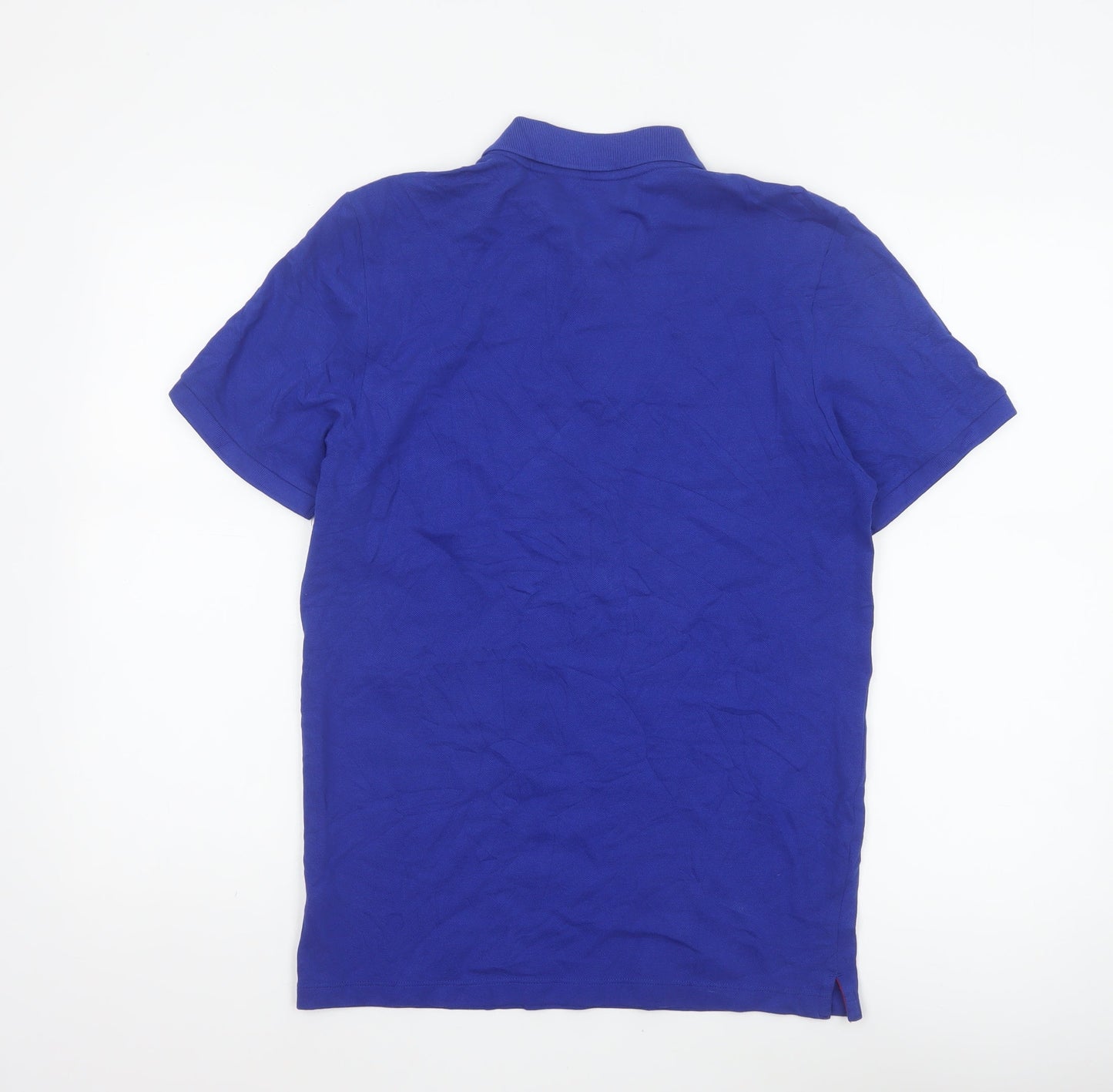 Next Men's Blue S Regular Fit Cotton Piqué Short Sleeve Polo Shirt