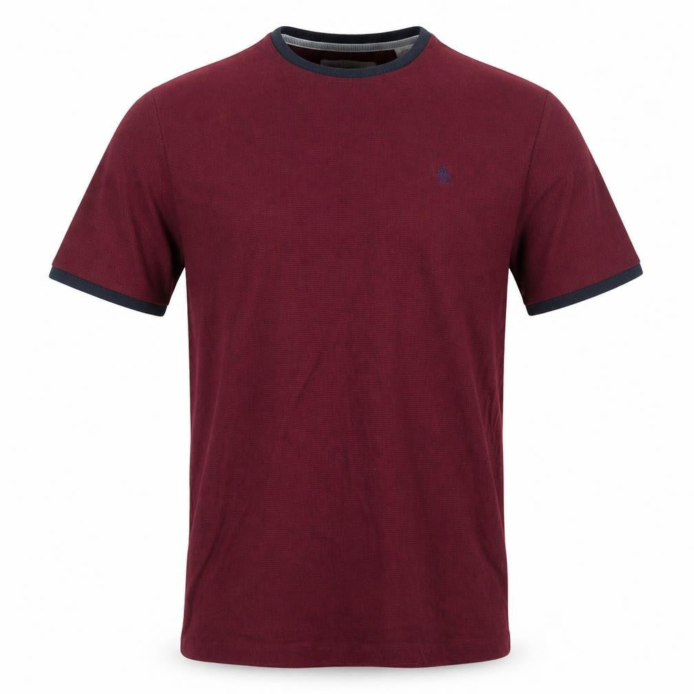 Original Penguin Men's Red XL Logo Crew Neck Cotton T-Shirt