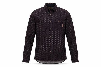 River Island Men’s Blue L Cotton Printed Button-Up Shirt
