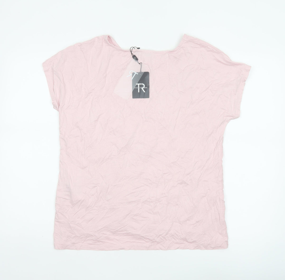 Thomas Rabe Women Pink UK 16 Jersey Floral Sequin Short Sleeve T-Shirt