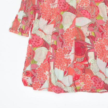 Sandwich Women’s Multicoloured Floral Kimono Blouse UK 10 Sheer Tie