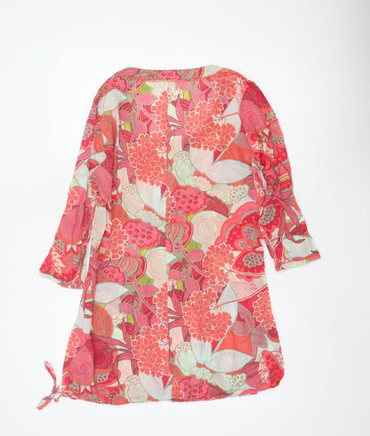 Sandwich Women’s Multicoloured Floral Kimono Blouse UK 10 Sheer Tie
