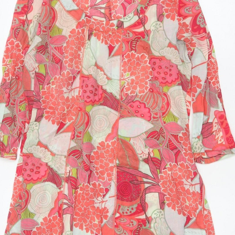 Sandwich Women’s Multicoloured Floral Kimono Blouse UK 10 Sheer Tie