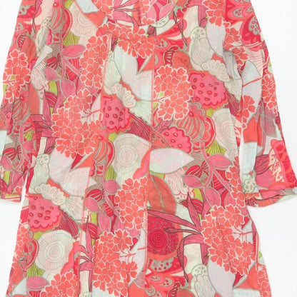 Sandwich Women’s Multicoloured Floral Kimono Blouse UK 10 Sheer Tie