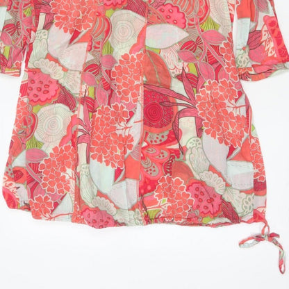 Sandwich Women’s Multicoloured Floral Kimono Blouse UK 10 Sheer Tie