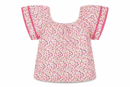 Marks & Spencer Women Pink UK 12 Floral Square Neck Lace Blouse