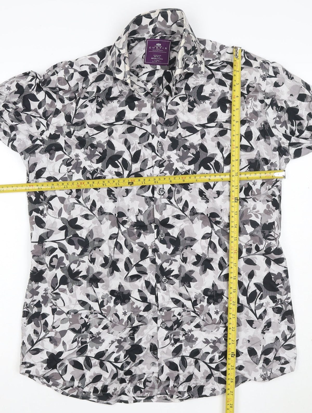 Curtis Men's Multicoloured Floral Cotton Slim Fit Shirt 15.5