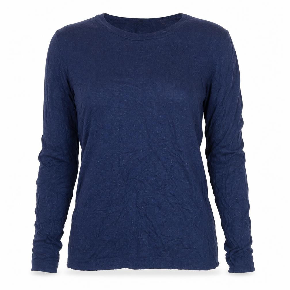 Whistles Women Blue UK 10 Alpaca Wool Crew Neck Long Sleeve Knit Top
