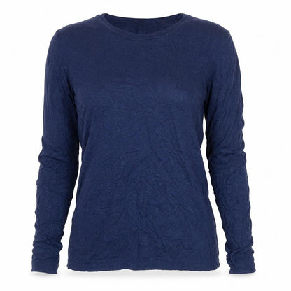 Whistles Women Blue UK 10 Alpaca Wool Crew Neck Long Sleeve Knit Top