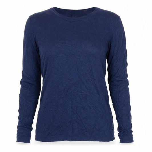 Whistles Women Blue UK 10 Alpaca Wool Crew Neck Long Sleeve Knit Top