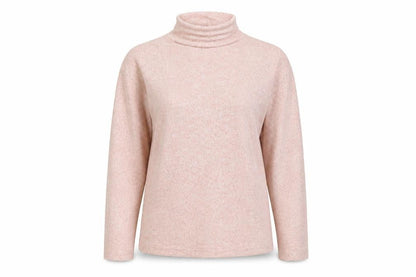 Uniqlo Women Pink Marl High Neck Pullover Sweatshirt Size L