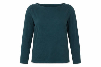 Oasis Women Green UK 14 Cowl Neck Long Sleeve Jersey Blouse