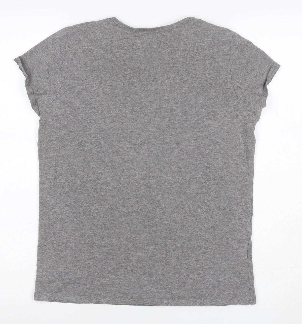 Disney Women’s Grey Floral Mickey Mouse Short Sleeve T-Shirt UK 10
