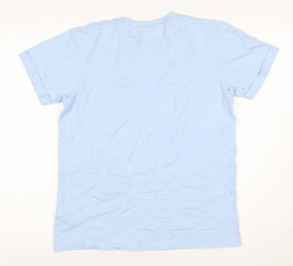 Jigsaw Women Blue XS Cotton Basic Crew Neck Short Sleeve T-Shirt